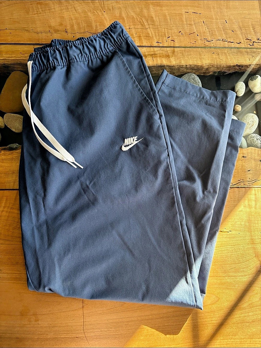 Nike Club Woven Tapered-Leg Pants- Blue